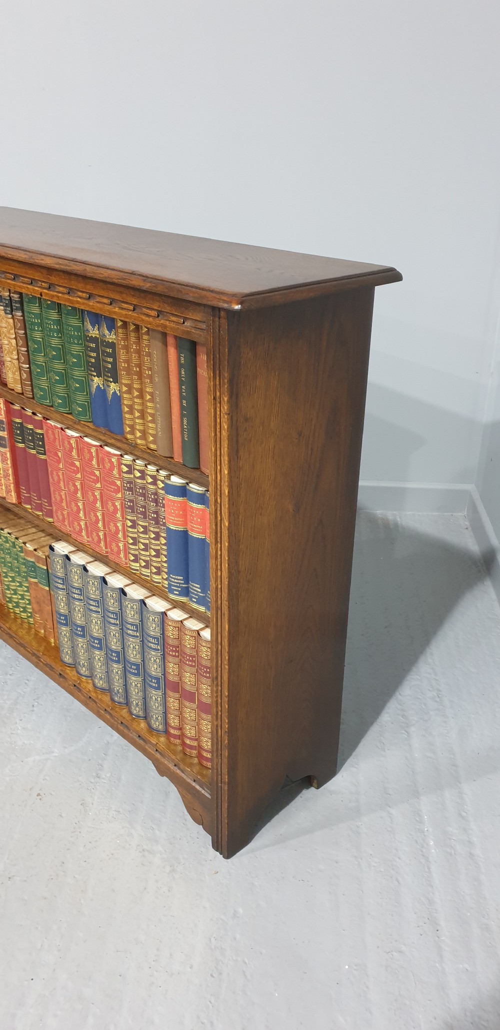 Oak Adjustable Open Library Bookcase View IV