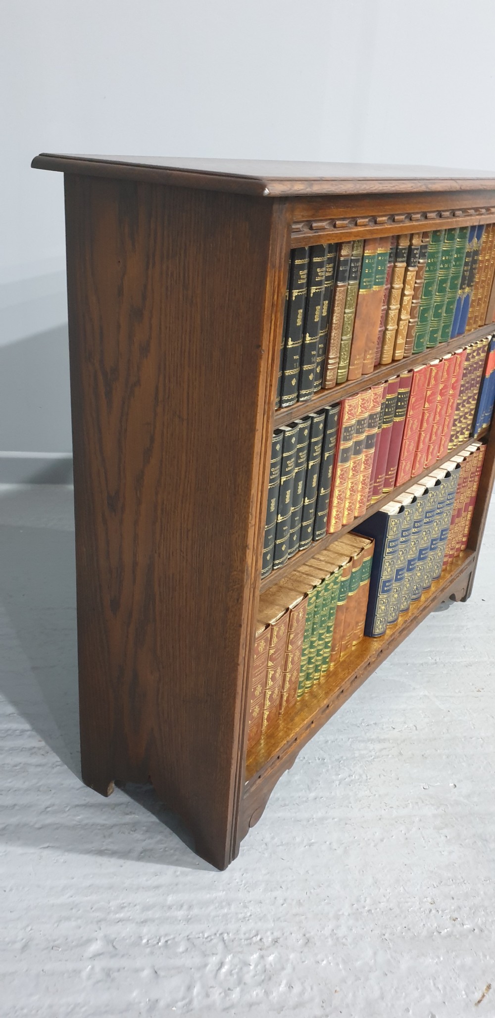 Oak Adjustable Open Library Bookcase View VI