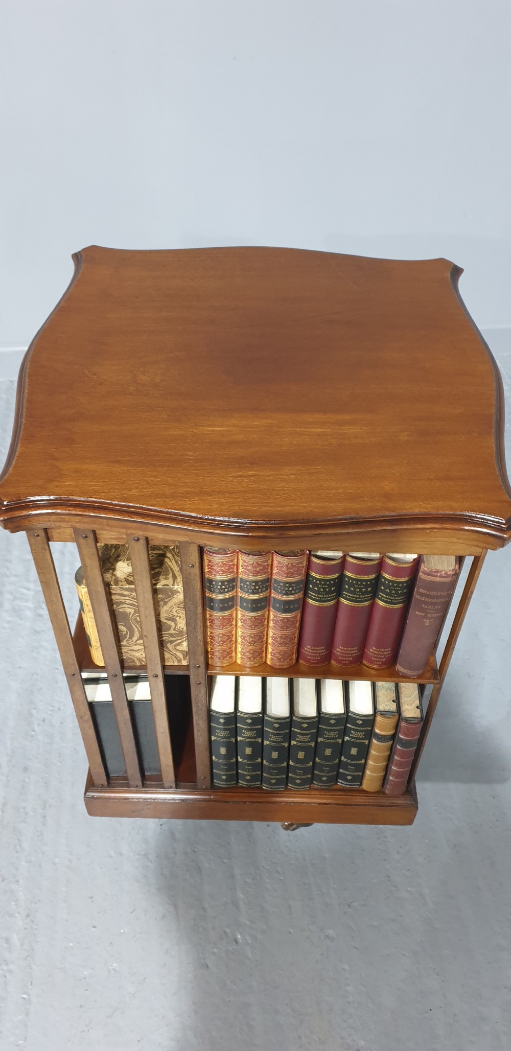 Edwardian Mahogany Revolving Bookcase View III