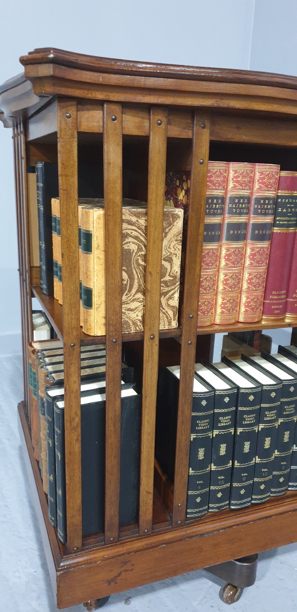 Edwardian Mahogany Revolving Bookcase View IV