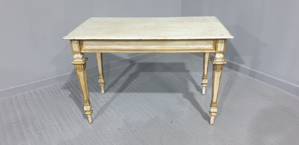 French Painted Two Drawer Side Table  View VIII