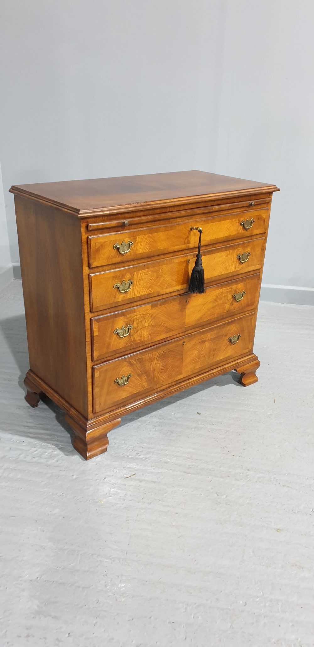 Pretty Walnut Chest of Drawers with Brushing Slide View II