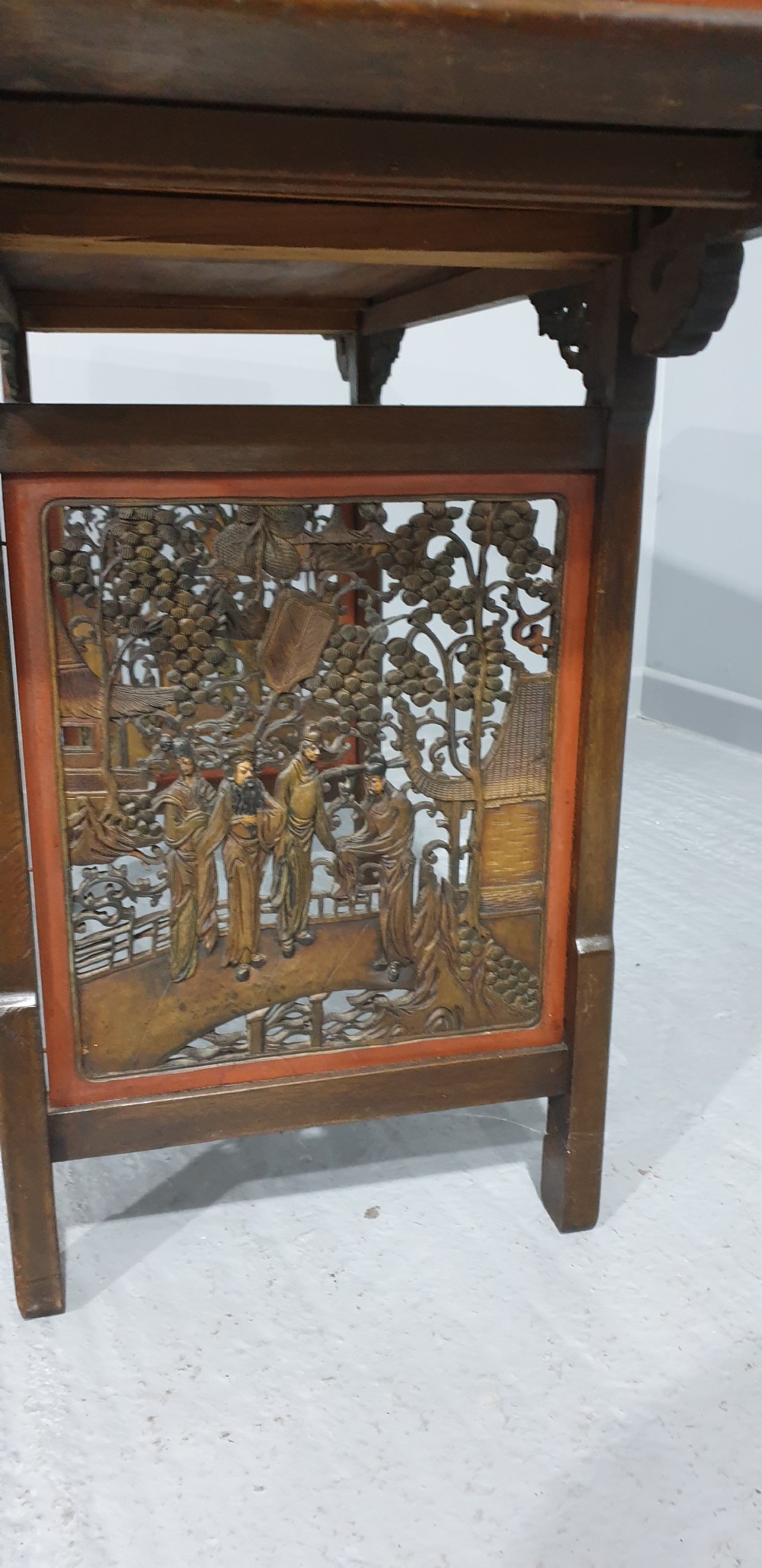 A superb Oriental Carved Alter or Console Table View V