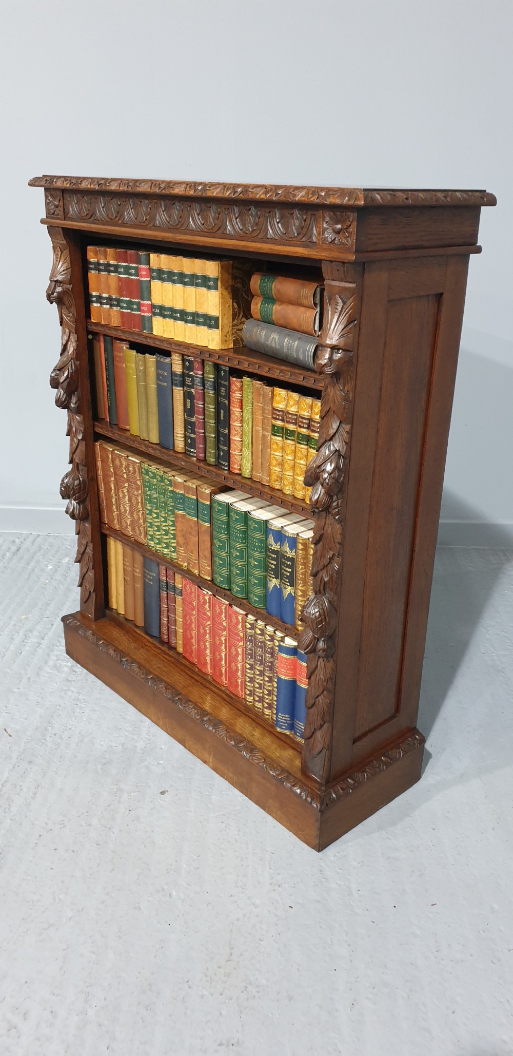 Solid Oak Open Adjustable Bookcase View VIII