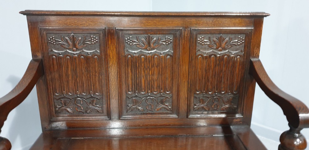 Fabulous Oak Monks Bench View II