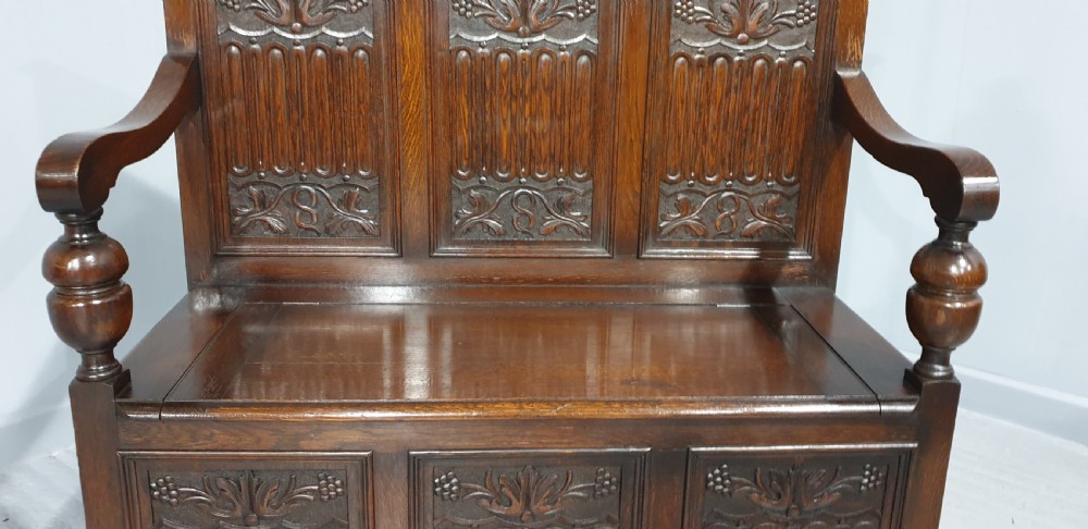 Fabulous Oak Monks Bench View IV