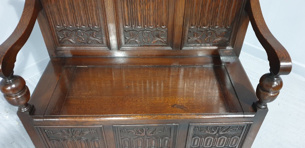 Fabulous Oak Monks Bench View V