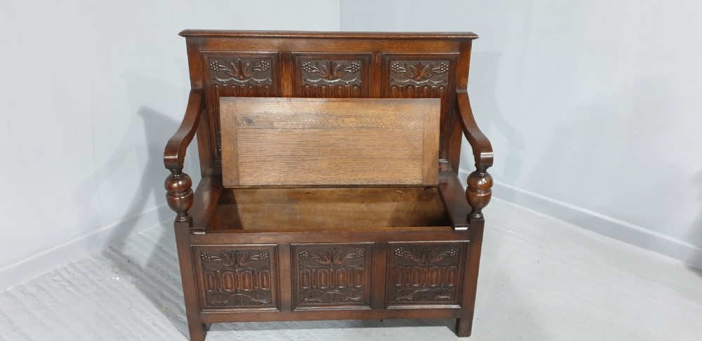 Fabulous Oak Monks Bench View VI