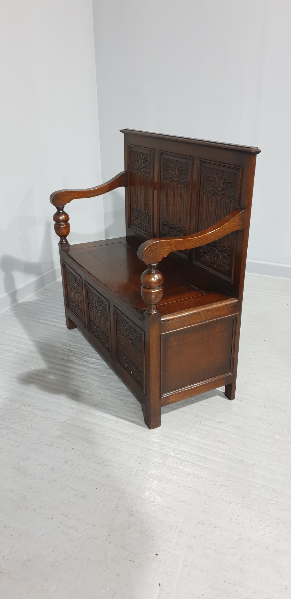 Fabulous Oak Monks Bench View VIII