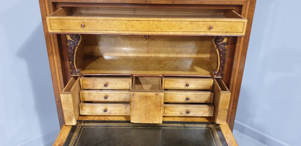 Outstanding Burr Walnut Escritoire Bureau View IV