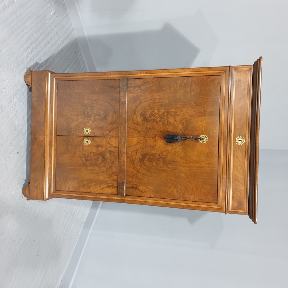 Outstanding Burr Walnut Escritoire Bureau View XI