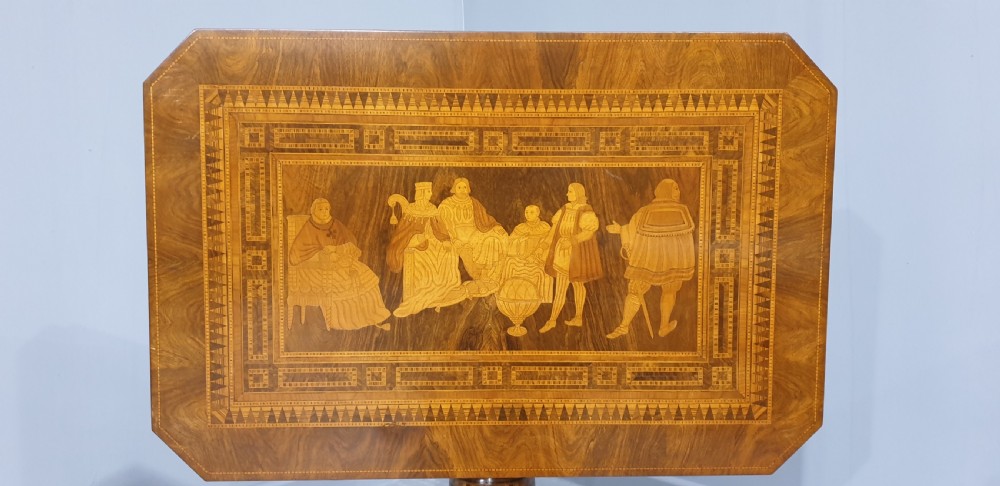 Fabulous Marquetry Table Christopher Columbas View II