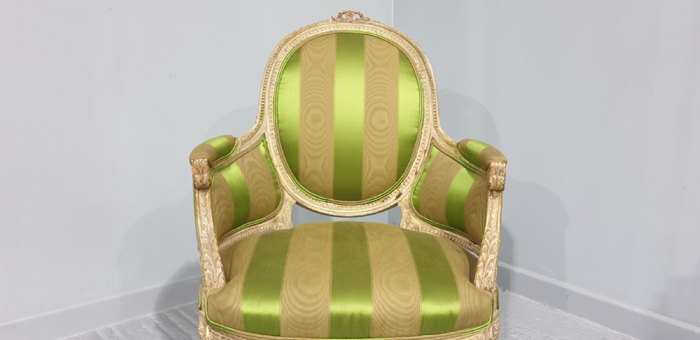 Original Painted French Bergere Armchair View IV