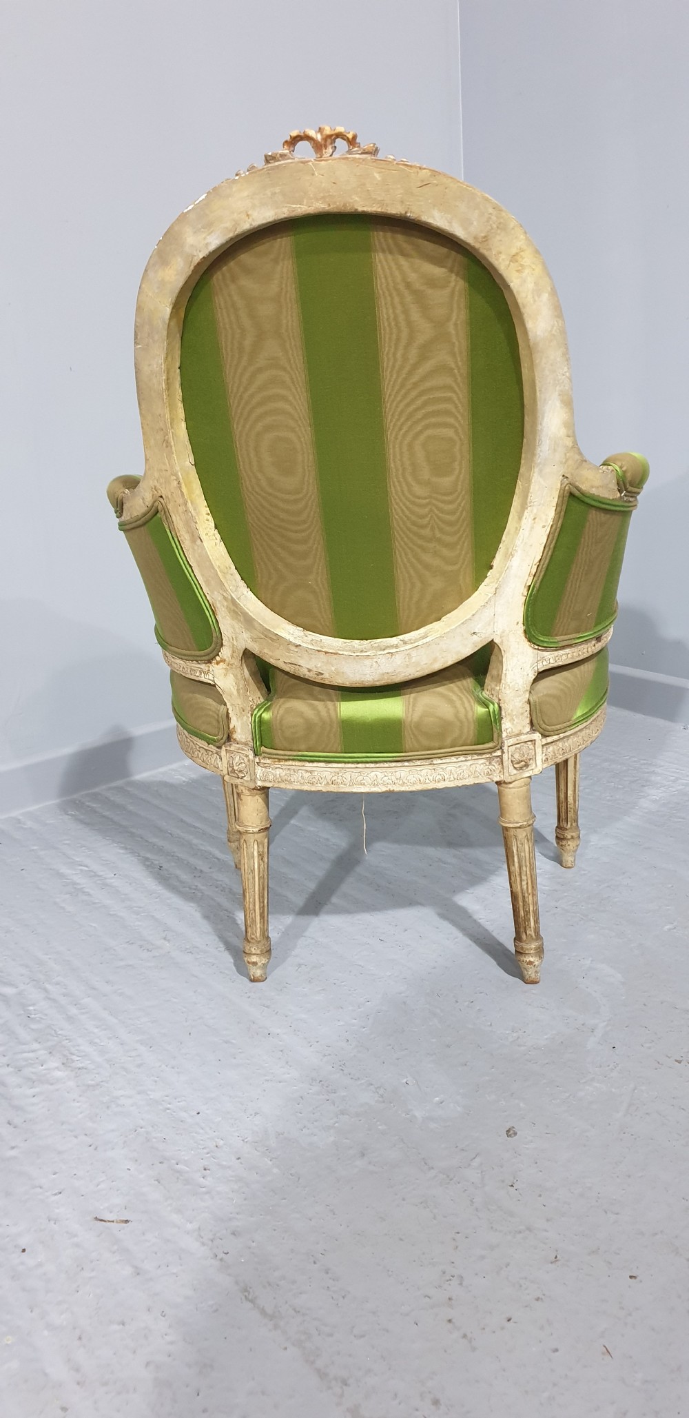 Original Painted French Bergere Armchair View VII