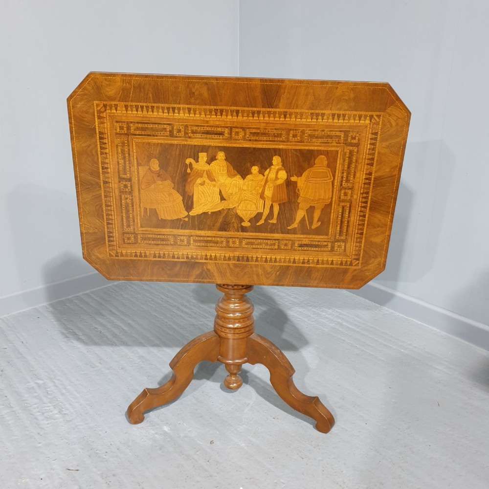 Fabulous Marquetry Table Christopher Columbas