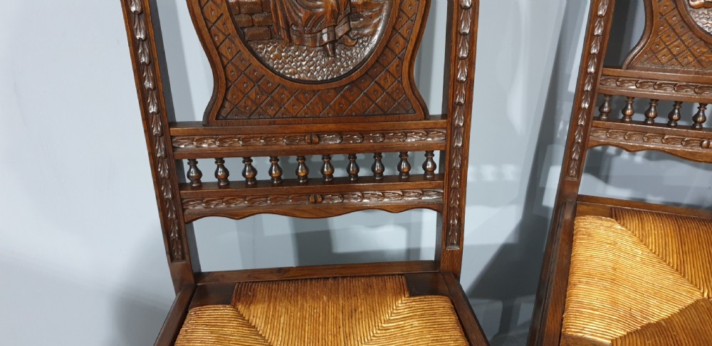 Super Set of Six Oak Dining Chairs View VII