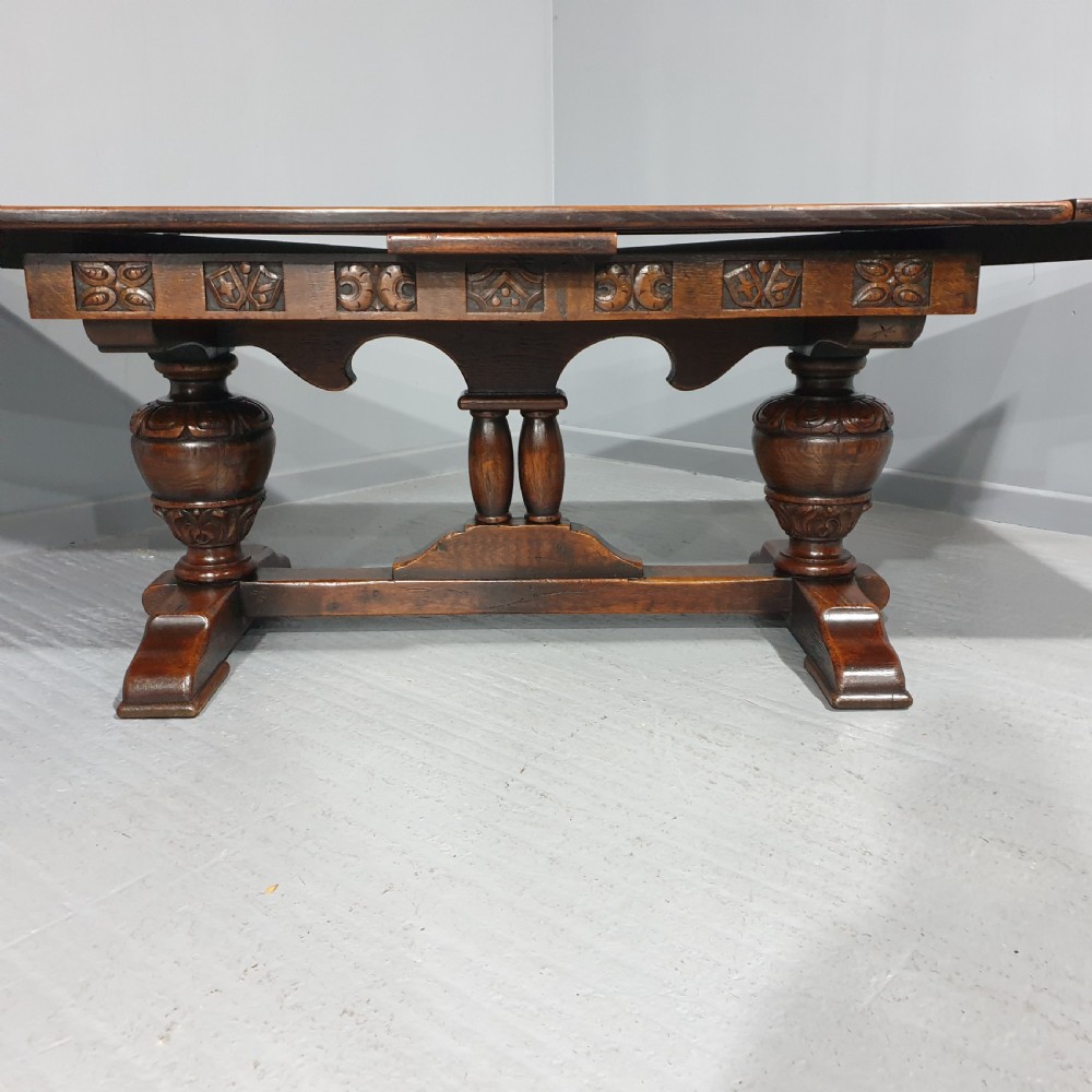 Huge French Oak Extending Kitchen Refrectory Dining Table View II