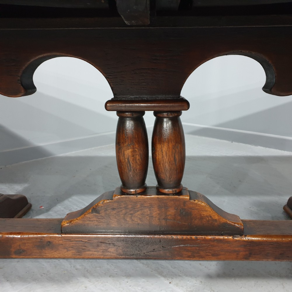 Huge French Oak Extending Kitchen Refrectory Dining Table View IV