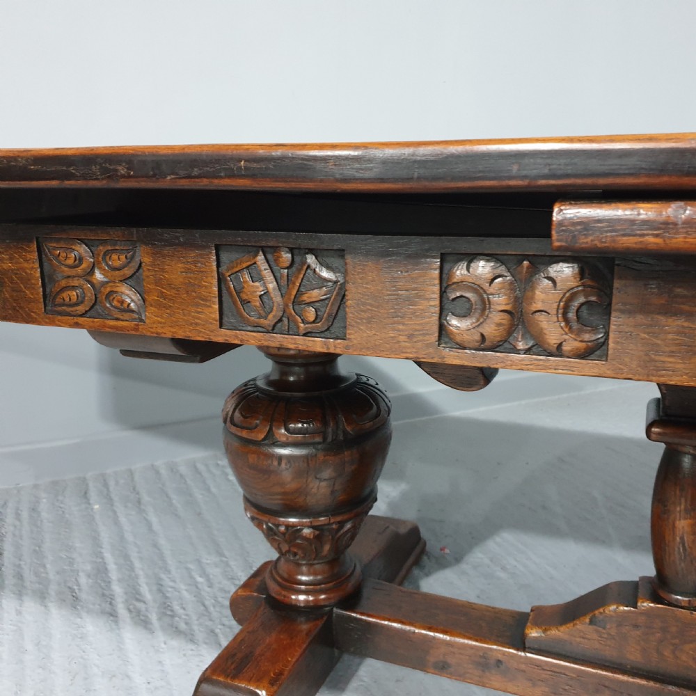 Huge French Oak Extending Kitchen Refrectory Dining Table View VI
