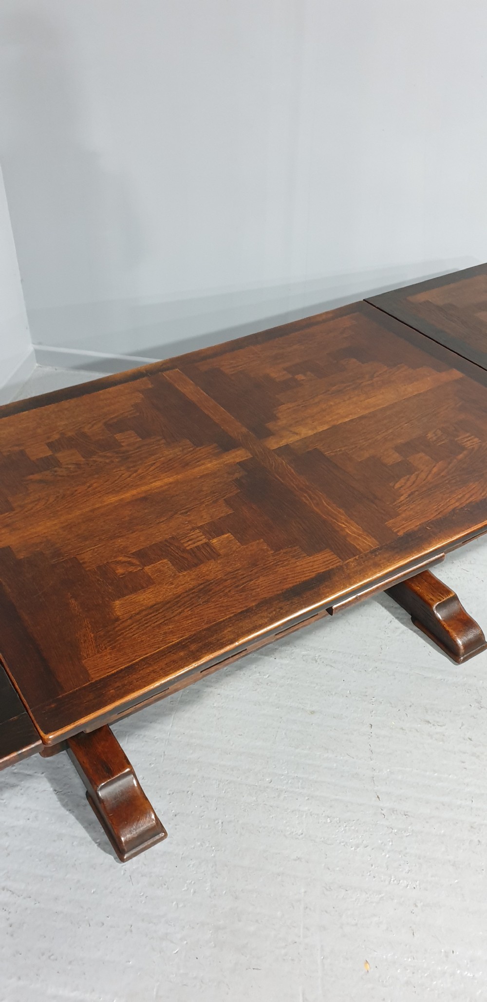 Huge French Oak Extending Kitchen Refrectory Dining Table View IX