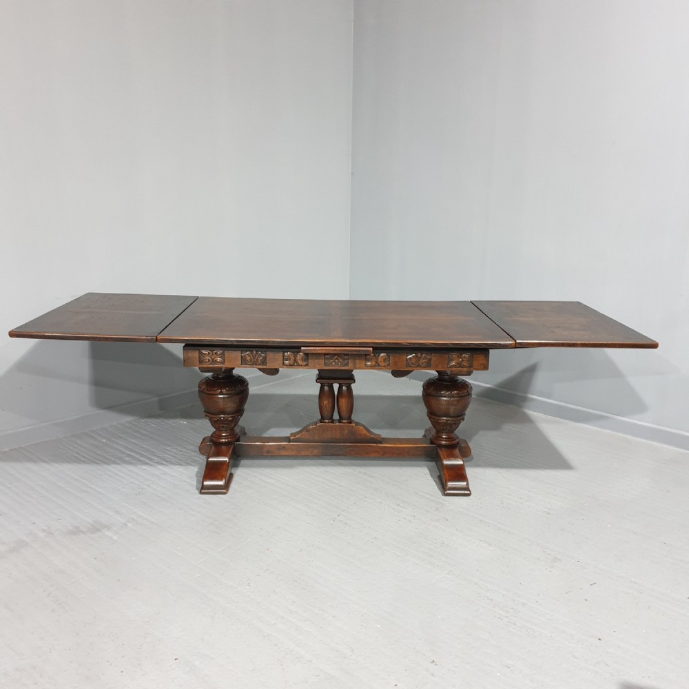 Huge French Oak Extending Kitchen Refrectory Dining Table