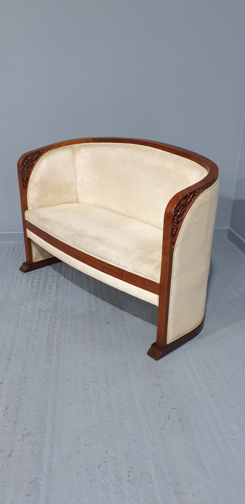 Pretty Mahogany Curved Sofa View II