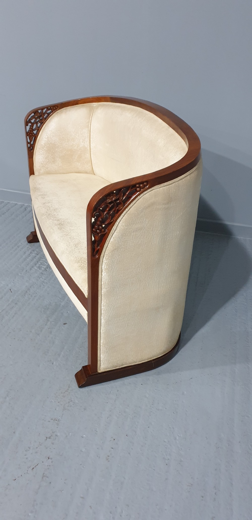 Pretty Mahogany Curved Sofa View III