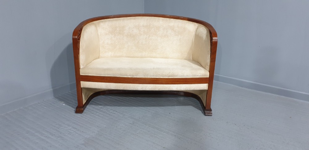 Pretty Mahogany Curved Sofa View IV