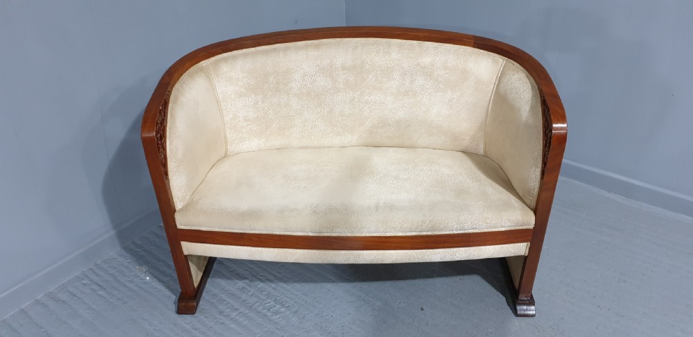 Pretty Mahogany Curved Sofa View VI