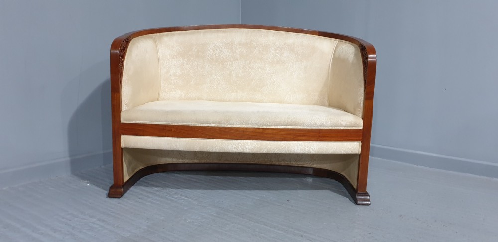 Pretty Mahogany Curved Sofa View VII