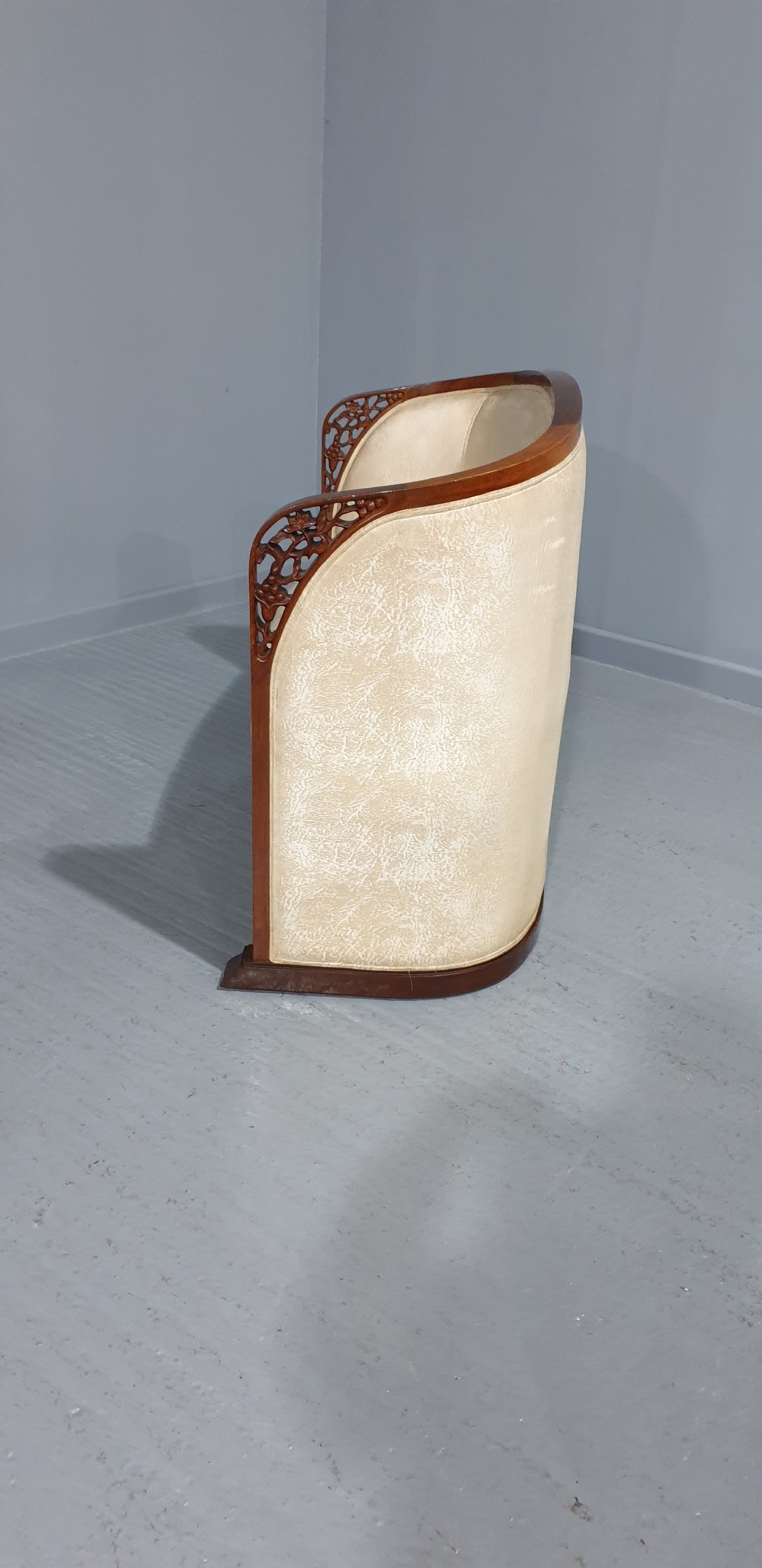 Pretty Mahogany Curved Sofa View VIII