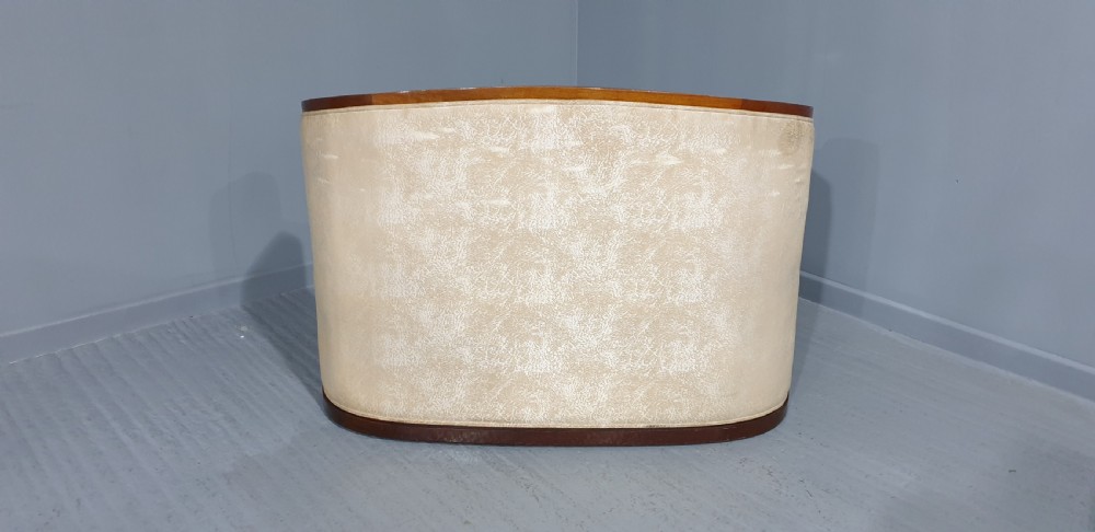 Pretty Mahogany Curved Sofa View IX