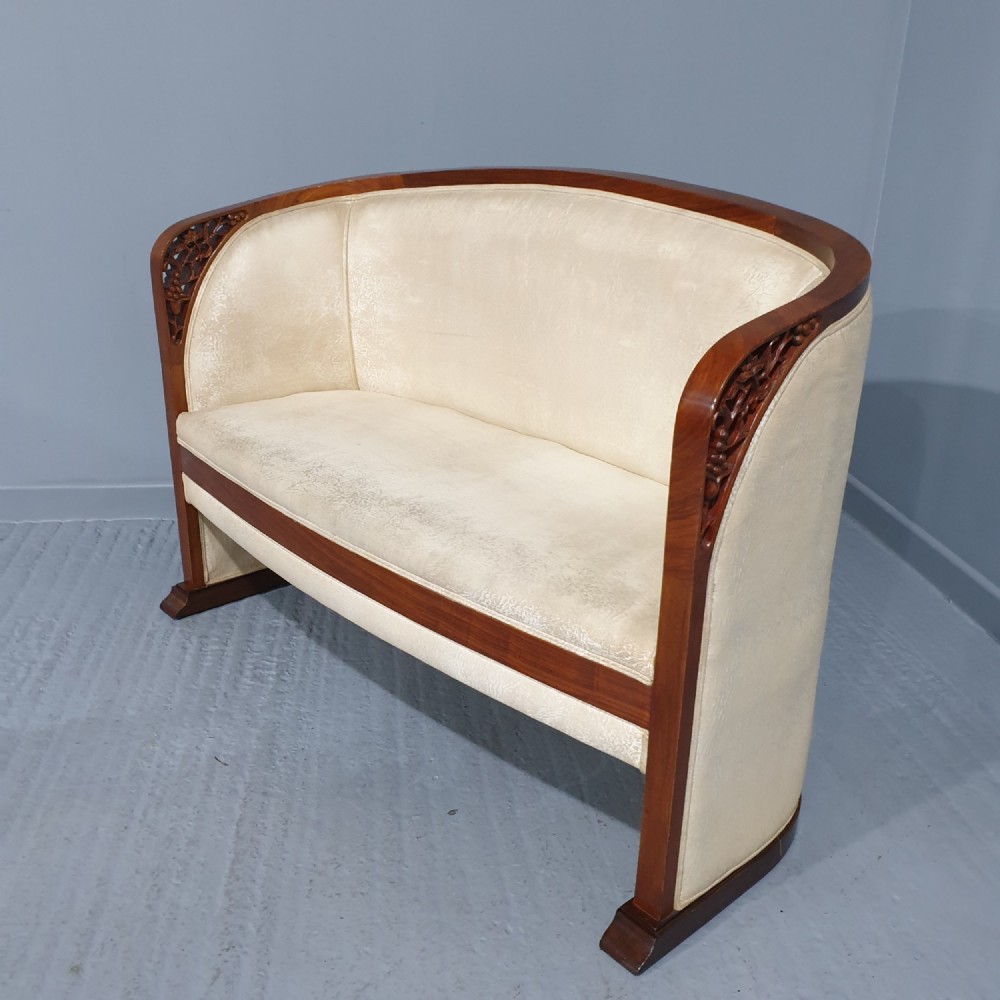 Pretty Mahogany Curved Sofa