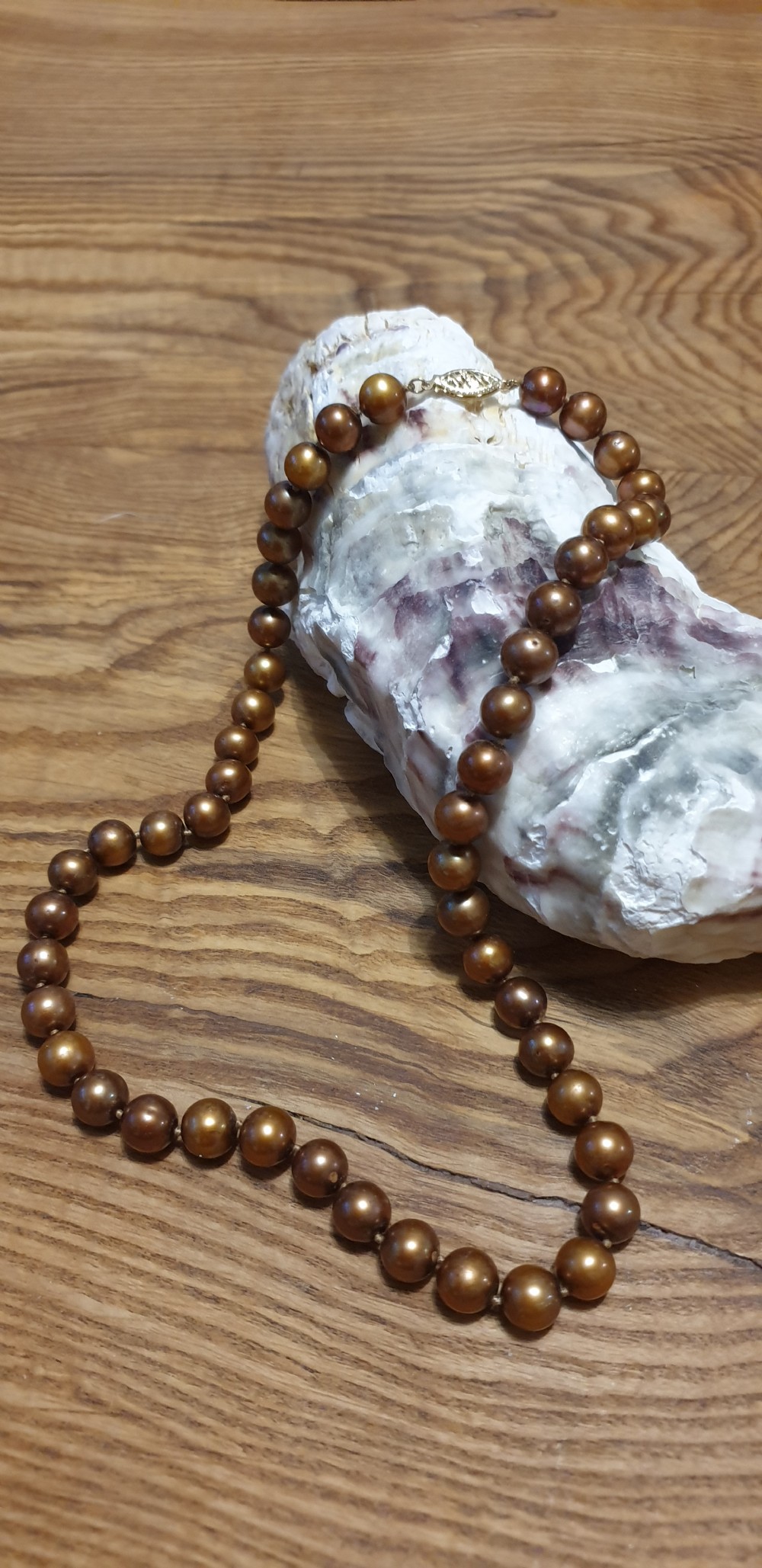 Brown Cultured Pearl Necklace View III