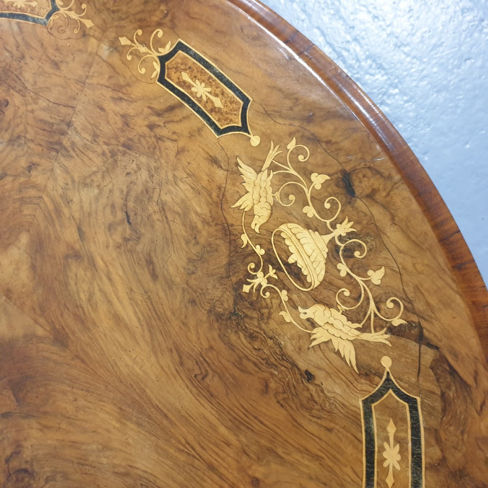 Superb Burr Walnut Inlaid Coffee Table View V