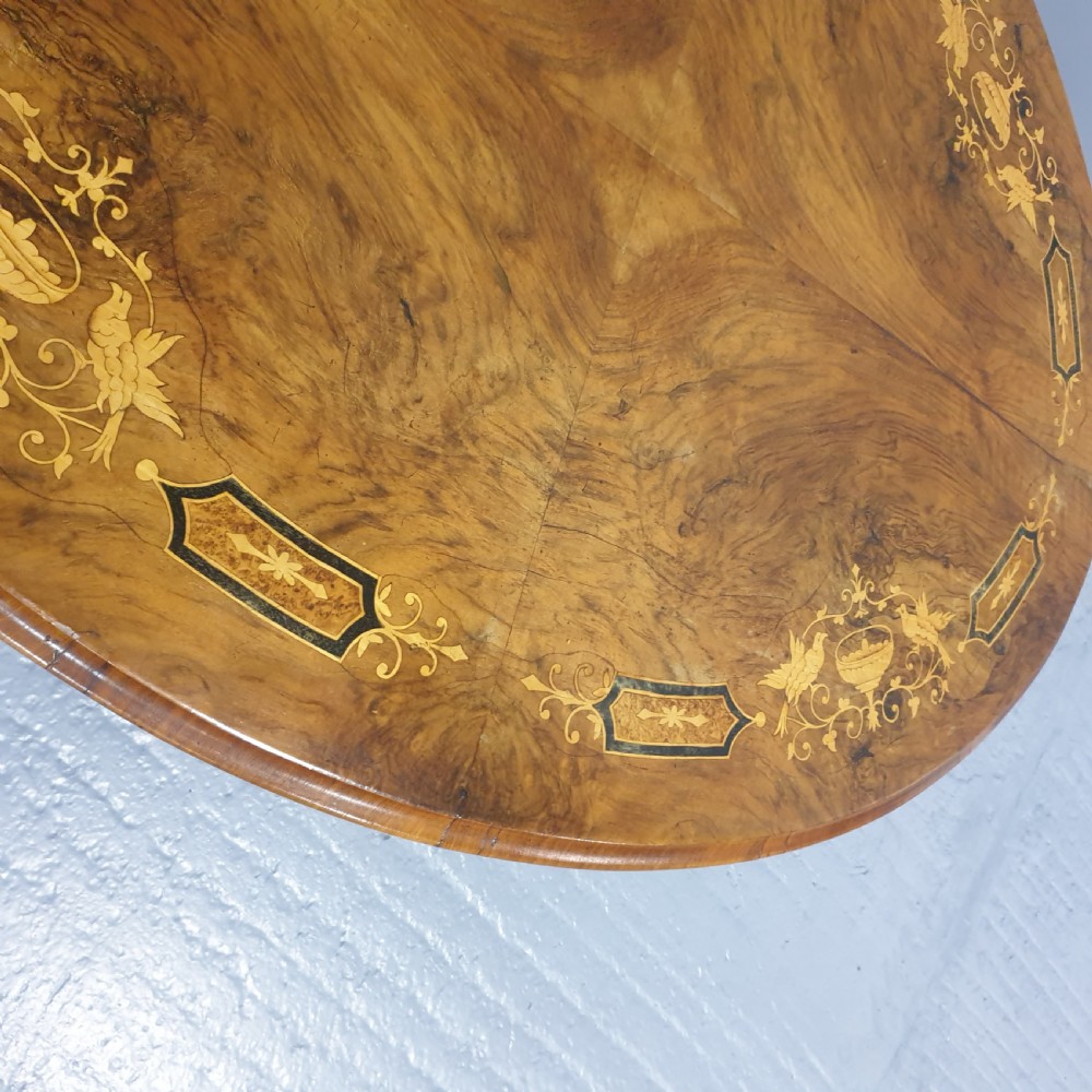 Superb Burr Walnut Inlaid Coffee Table View VI