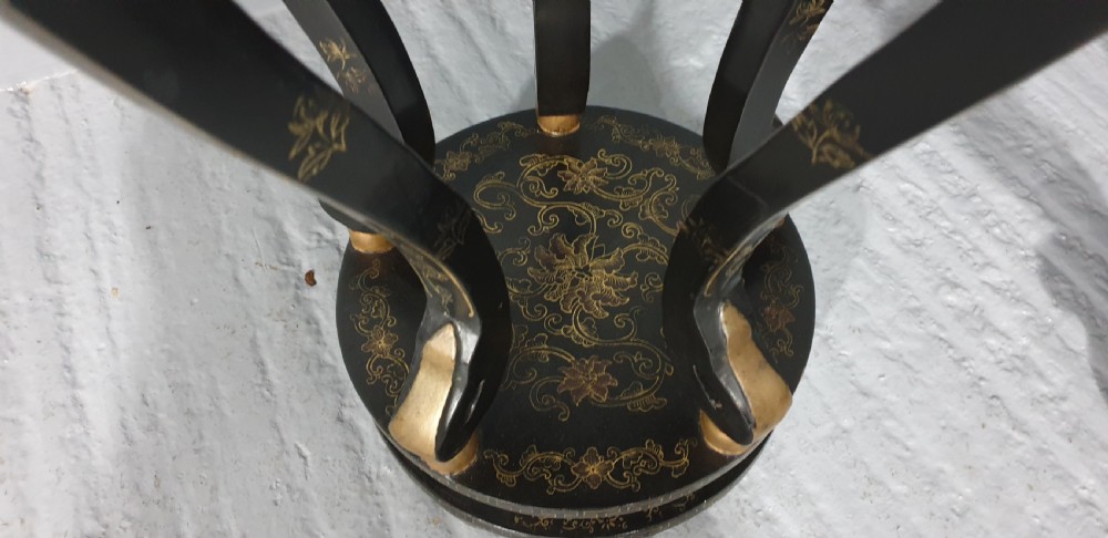 Outstanding Pair Large Oriental Laquered Stands View VI