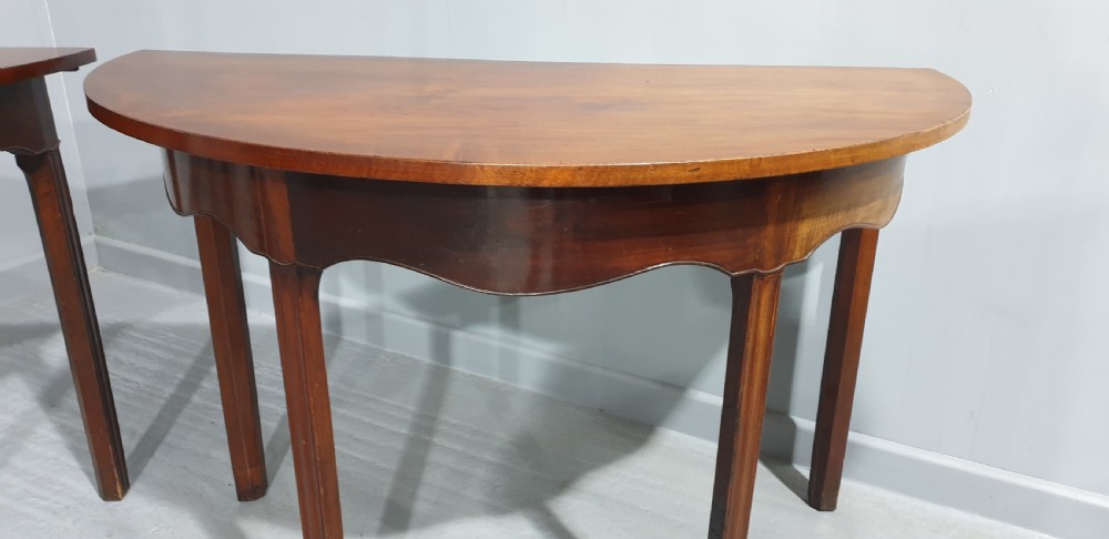 Pair Georgian Mahogany Console Tables View IV
