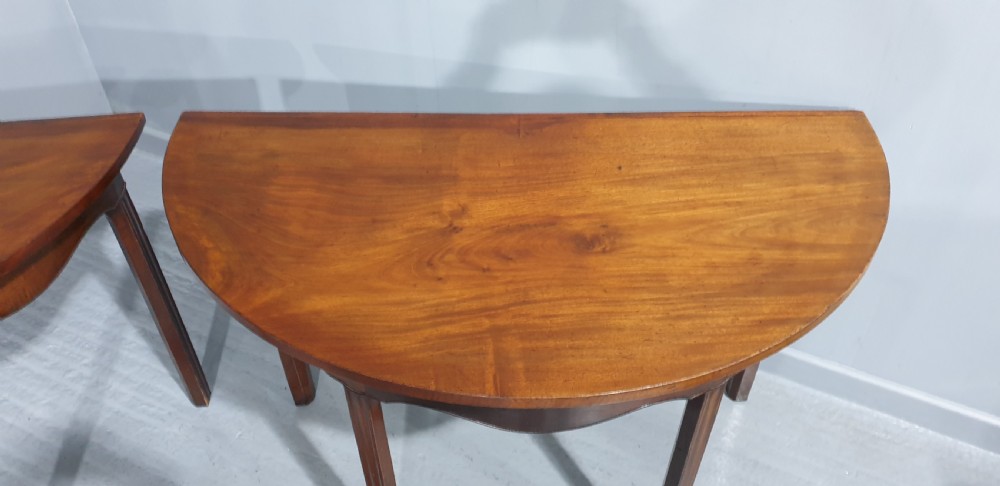 Pair Georgian Mahogany Console Tables View V