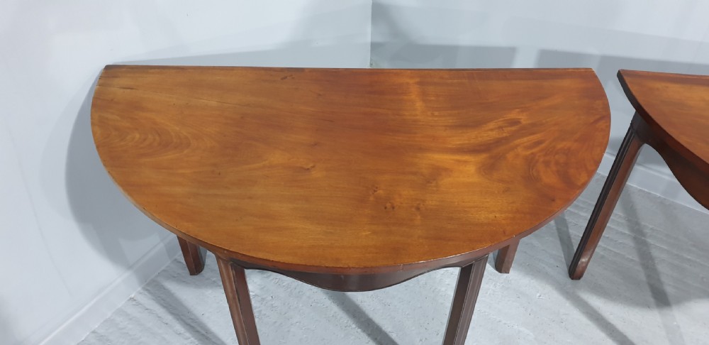 Pair Georgian Mahogany Console Tables View VI