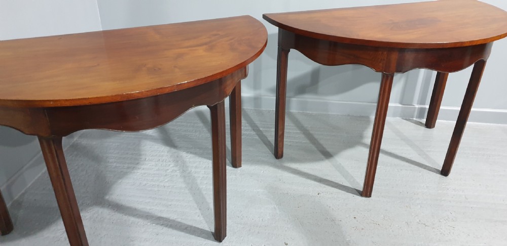 Pair Georgian Mahogany Console Tables View VII