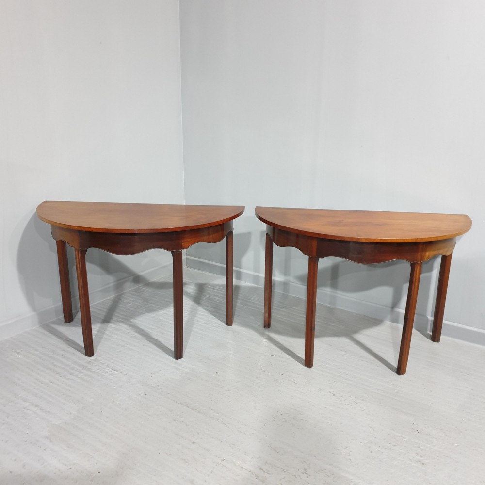 Pair Georgian Mahogany Console Tables