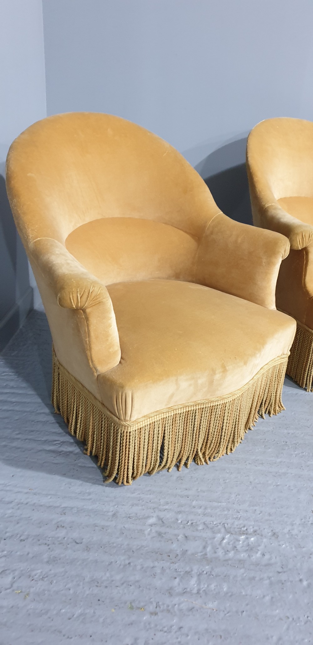 Near Pair French Tub Chairs View IV
