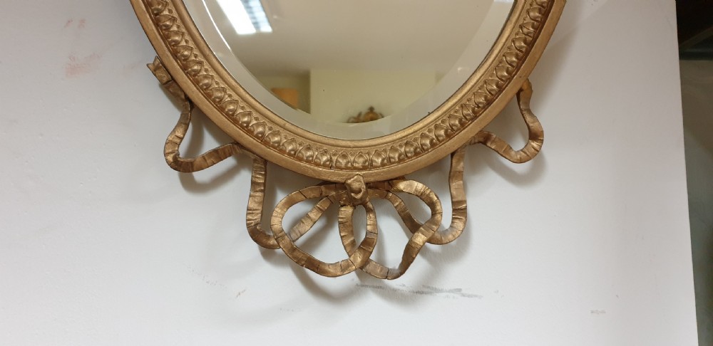 Adams Gilt  Oval Mirror View III