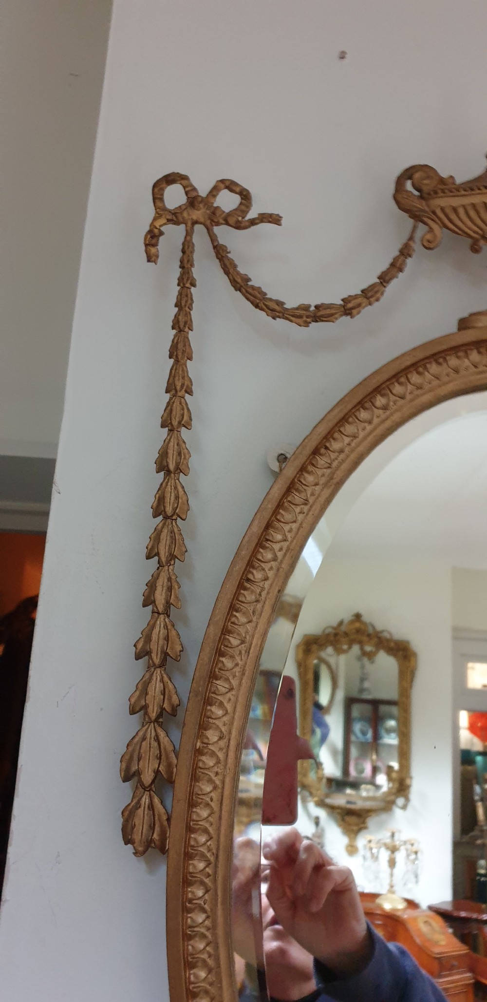 Adams Gilt  Oval Mirror View IV
