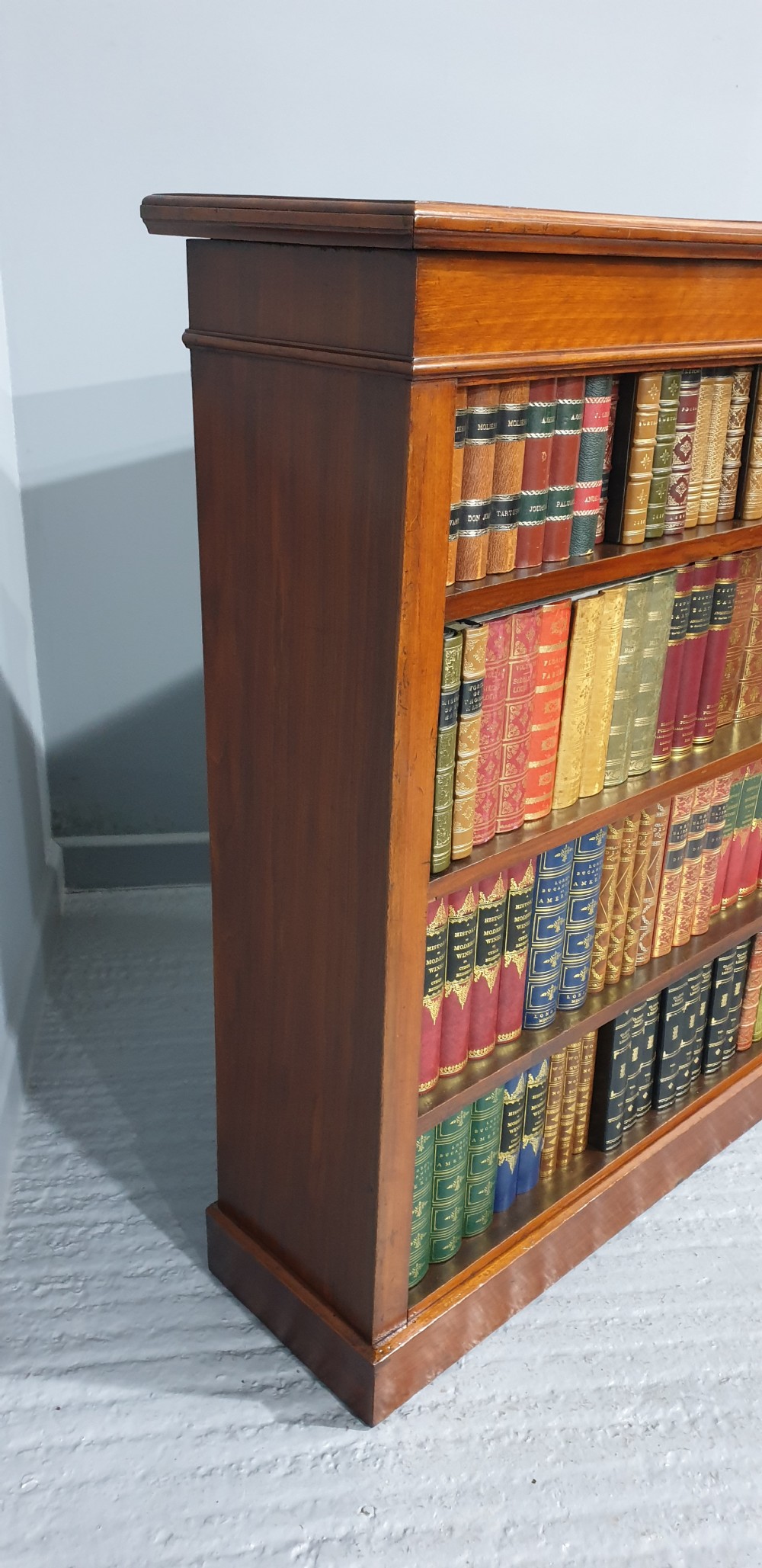 Very Nice Victorian Walnut Open Bookcase View III
