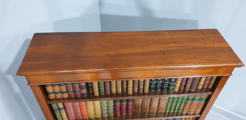 Very Nice Victorian Walnut Open Bookcase View V
