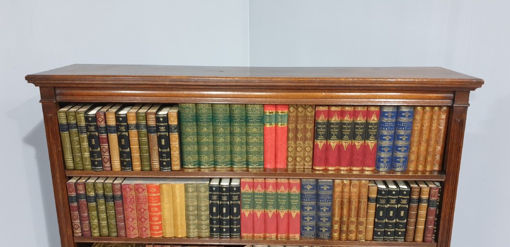Victorian Oak Open Adjustable Library Bookcase View V