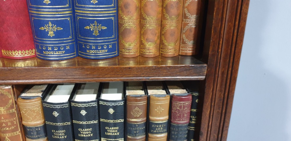 Victorian Oak Open Adjustable Library Bookcase View VIII