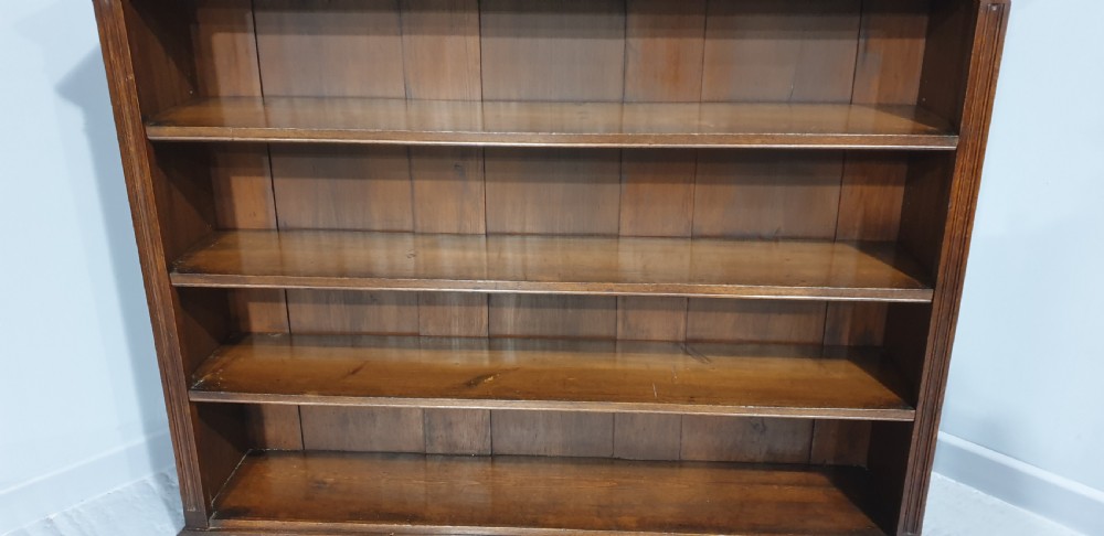 Victorian Oak Open Adjustable Library Bookcase View X